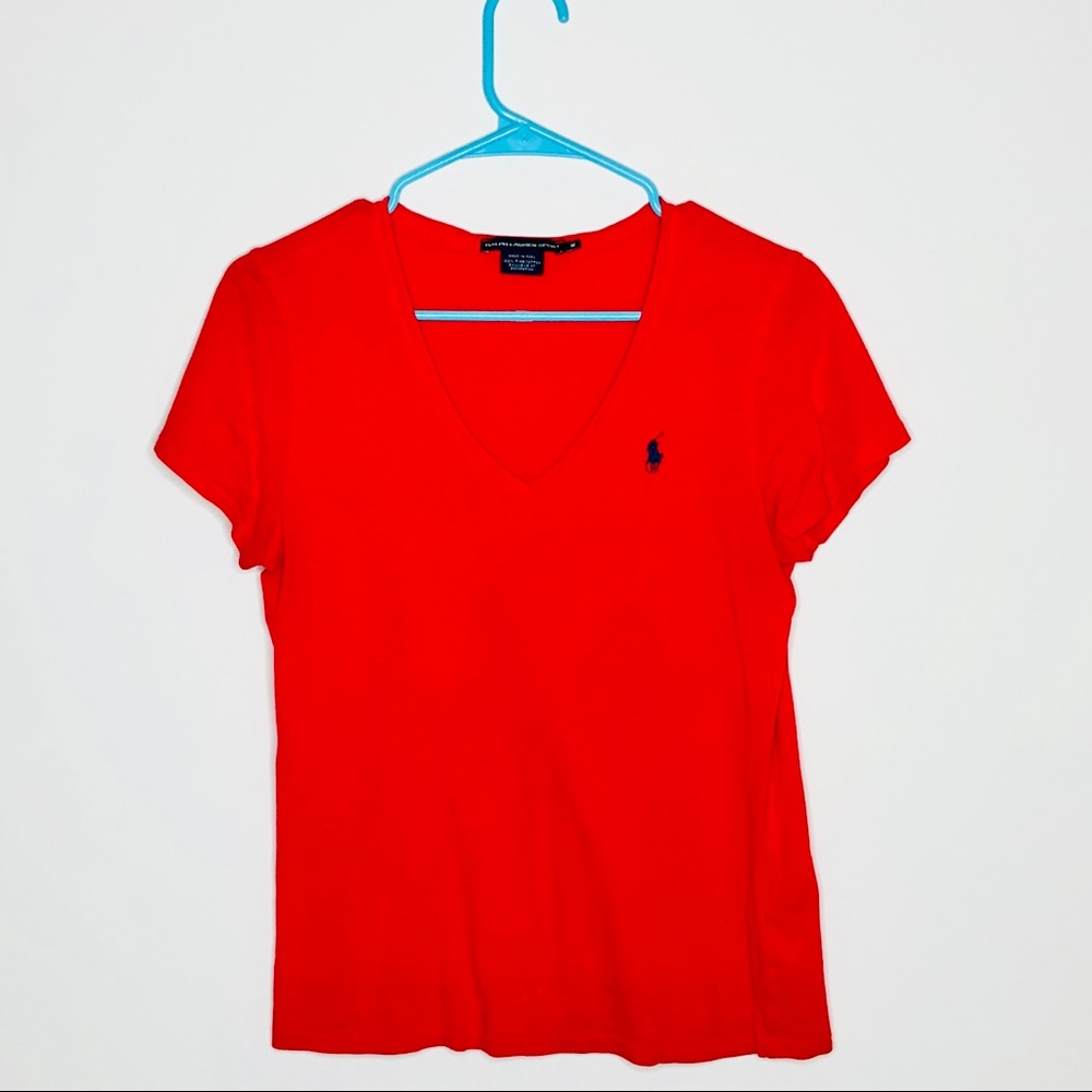 POLO RALPH LAUREN red V-Neck